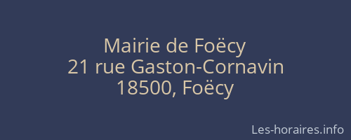 Mairie de Foëcy