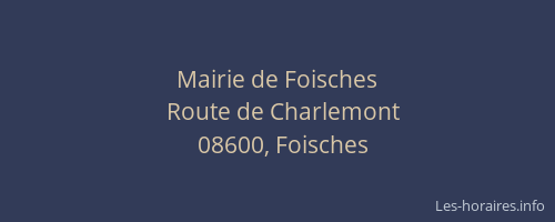 Mairie de Foisches