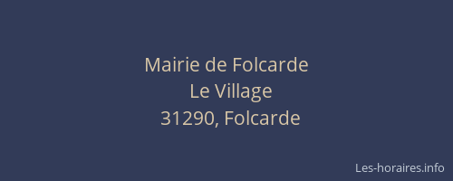 Mairie de Folcarde