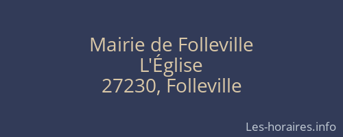 Mairie de Folleville