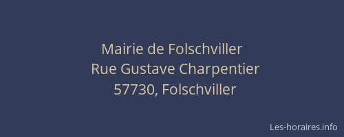 Mairie de Folschviller