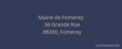 Mairie de Fomerey
