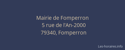 Mairie de Fomperron