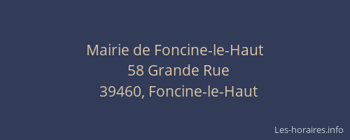Mairie de Foncine-le-Haut