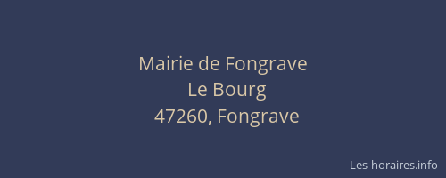 Mairie de Fongrave