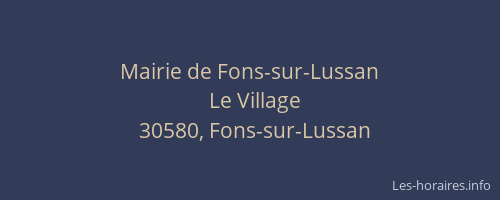 Mairie de Fons-sur-Lussan