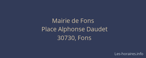 Mairie de Fons