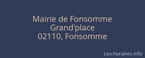 Mairie de Fonsomme