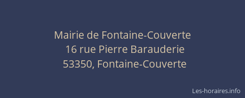 Mairie de Fontaine-Couverte