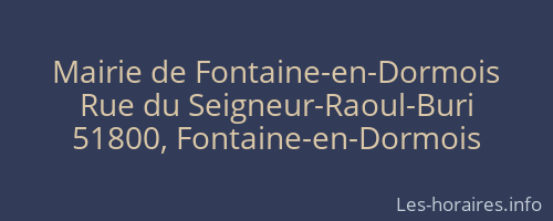 Mairie de Fontaine-en-Dormois