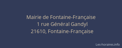 Mairie de Fontaine-Française