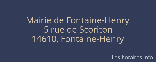Mairie de Fontaine-Henry