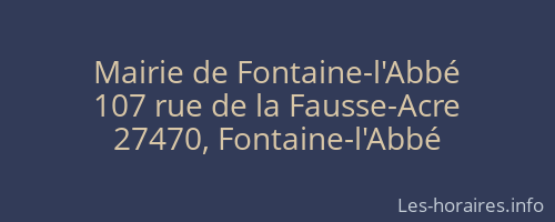 Mairie de Fontaine-l'Abbé