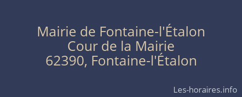 Mairie de Fontaine-l'Étalon