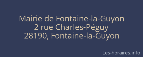 Mairie de Fontaine-la-Guyon