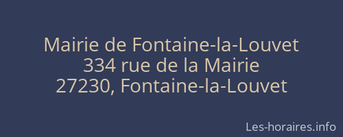 Mairie de Fontaine-la-Louvet