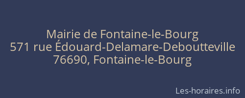 Mairie de Fontaine-le-Bourg