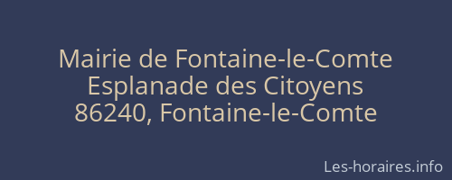 Mairie de Fontaine-le-Comte