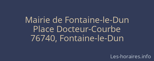 Mairie de Fontaine-le-Dun