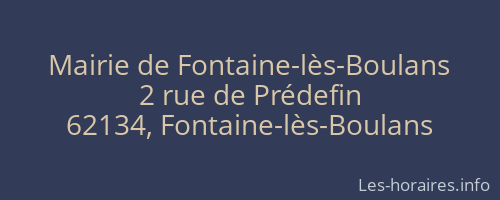 Mairie de Fontaine-lès-Boulans