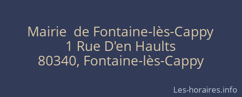 Mairie  de Fontaine-lès-Cappy