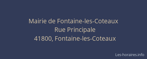 Mairie de Fontaine-les-Coteaux