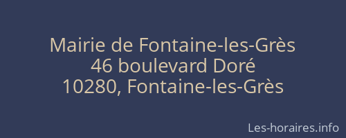 Mairie de Fontaine-les-Grès