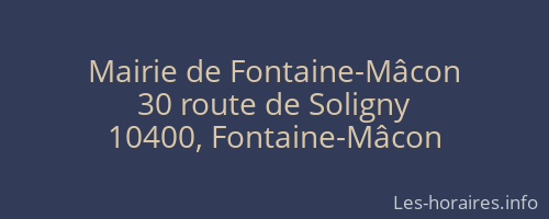 Mairie de Fontaine-Mâcon