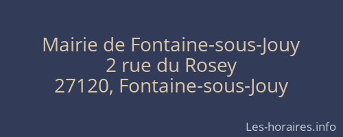 Mairie de Fontaine-sous-Jouy