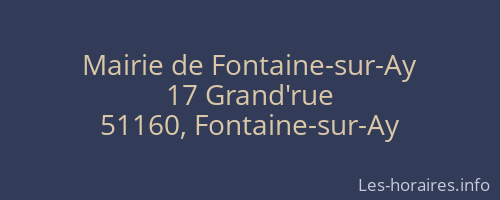 Mairie de Fontaine-sur-Ay