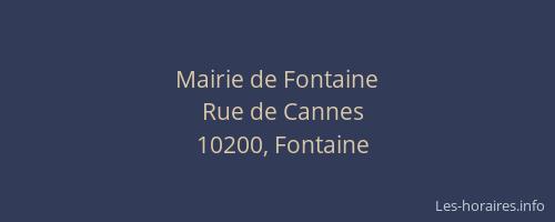 Mairie de Fontaine