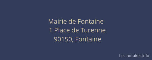 Mairie de Fontaine