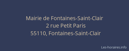 Mairie de Fontaines-Saint-Clair