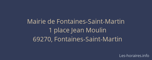 Mairie de Fontaines-Saint-Martin