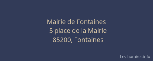 Mairie de Fontaines