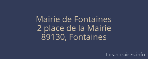 Mairie de Fontaines