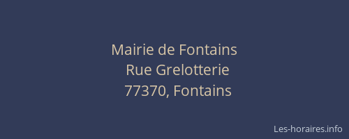 Mairie de Fontains