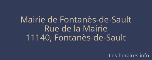 Mairie de Fontanès-de-Sault
