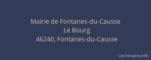 Mairie de Fontanes-du-Causse