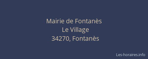 Mairie de Fontanès