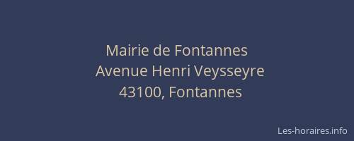 Mairie de Fontannes
