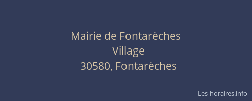 Mairie de Fontar&egrave;ches