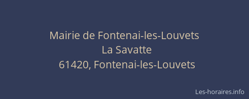 Mairie de Fontenai-les-Louvets