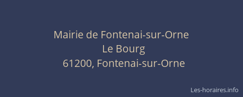 Mairie de Fontenai-sur-Orne