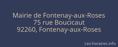 Mairie de Fontenay-aux-Roses