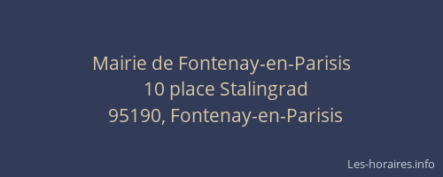 Mairie de Fontenay-en-Parisis