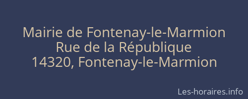 Mairie de Fontenay-le-Marmion