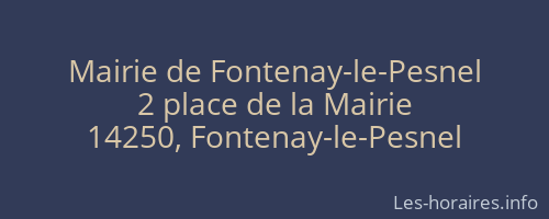 Mairie de Fontenay-le-Pesnel