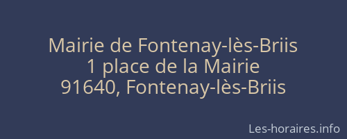 Mairie de Fontenay-lès-Briis