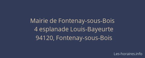 Mairie de Fontenay-sous-Bois